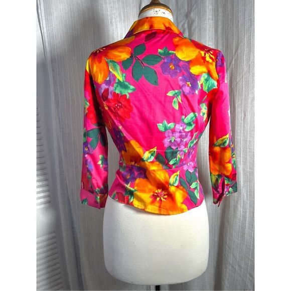 Jones New York | Women's | Blazers | Petite S | Bright Floral Blazer - Picture 4 of 5